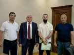 Адыгейск чествует серебряного призера чемпионата Европы по самбо..